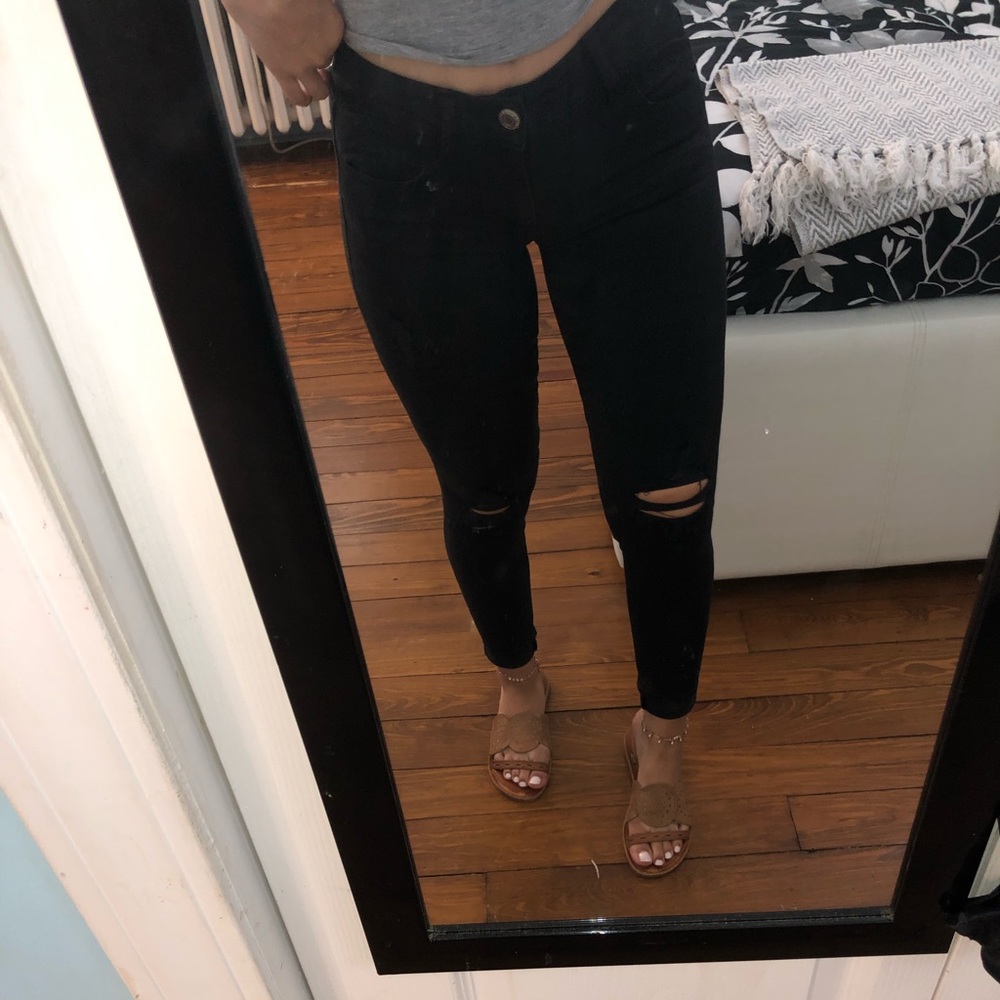 Black American eagle jeggings